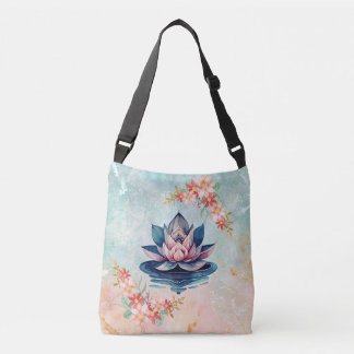 Bolso Cruzado Pureza decorativa floral inspirada en el loto