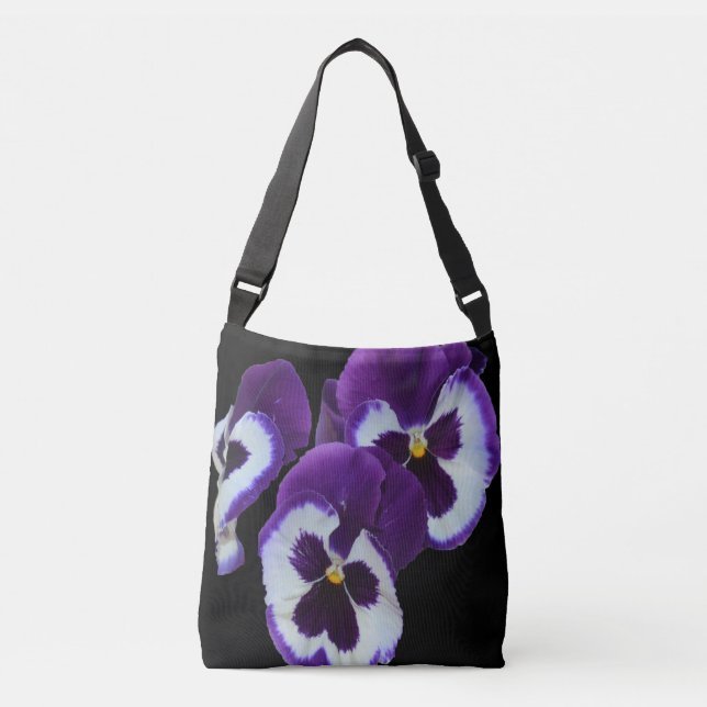Bolso Cruzado Púrpura Pansy Delicious, (Anverso)
