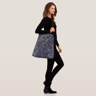 Bolso Cruzado Púrpura Teal Dorado Metálico