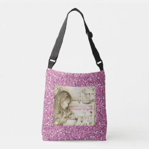 Bolso Cruzado Purpurina de imitación rosa de los sueños de los c