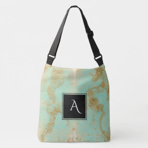 Bolso Cruzado *~* Purpurina dorado turquesa dorado Shabby