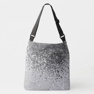 Bolso Cruzado Purpurina gris plateado suave #1