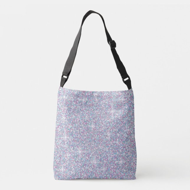 Bolso Cruzado purpurina iridiscente blanco (Reverso)