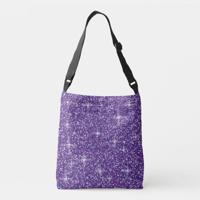Bolso Cruzado Purpurina morado iridiscente (Reverso)