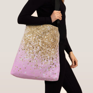 Bolso Cruzado Purpurina Rosa Oro #1