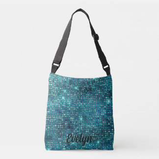 Bolso Cruzado Purpurina Verde azulado personalizado