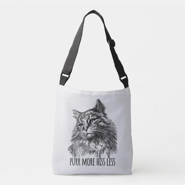 Bolso Cruzado Purr More Hiss Less Pretty Kitty (Anverso)