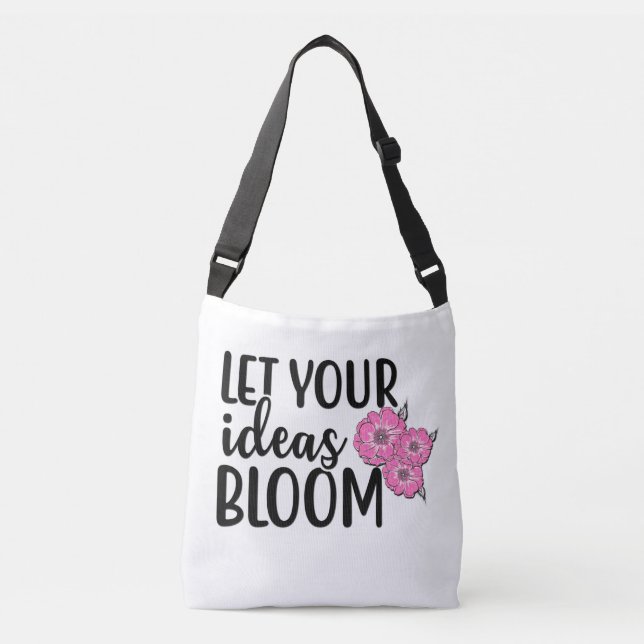 Bolso Cruzado Que florezcan tus ideas (Anverso)
