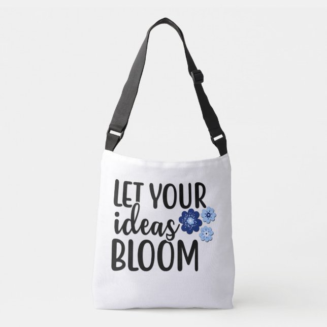 Bolso Cruzado Que florezcan tus ideas (Anverso)