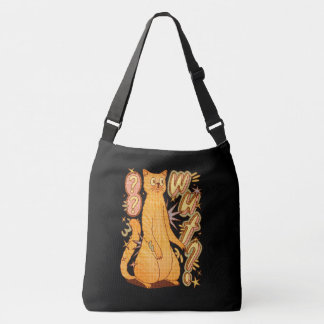 Bolso Cruzado ¿Qué? / Un Ilustracion de gato Naranja