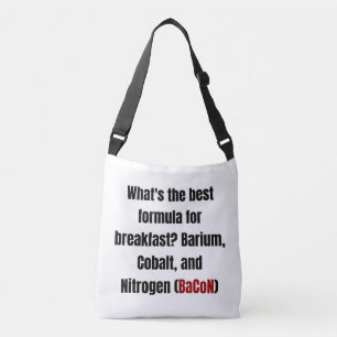 Bolso Cruzado Química Bacon Pun Dad Ciencia Funny