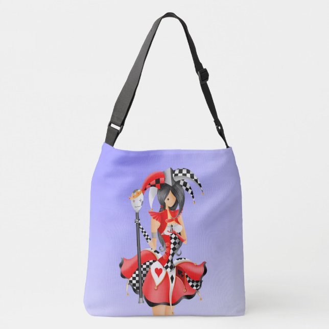 Bolso Cruzado Quirky Jester y el rey marionetas (Reverso)
