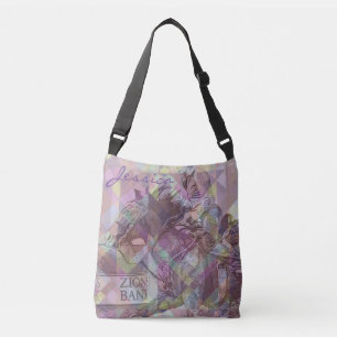 Bolso Cruzado Racer de barril II (geométrico violeta rosa)