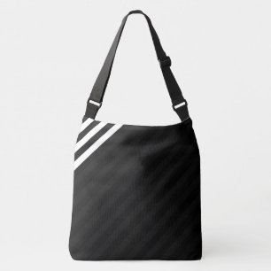 Bolso Cruzado Racha de medianoche con toque blanco
