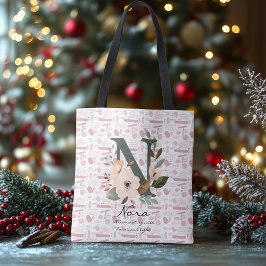 Bolso Cruzado Radiancia floreciente de Nora - Monograma floral b