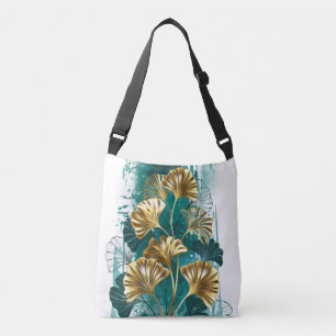 Bolso Cruzado Rama con hojas doradas Ginko Biloba