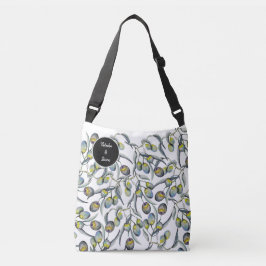 Bolso Cruzado Rama de oliva boho pintada a mano