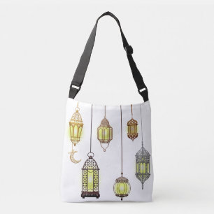 Bolso Cruzado Ramadan Kareem Crescent Lanterns Mubarak Islamic
