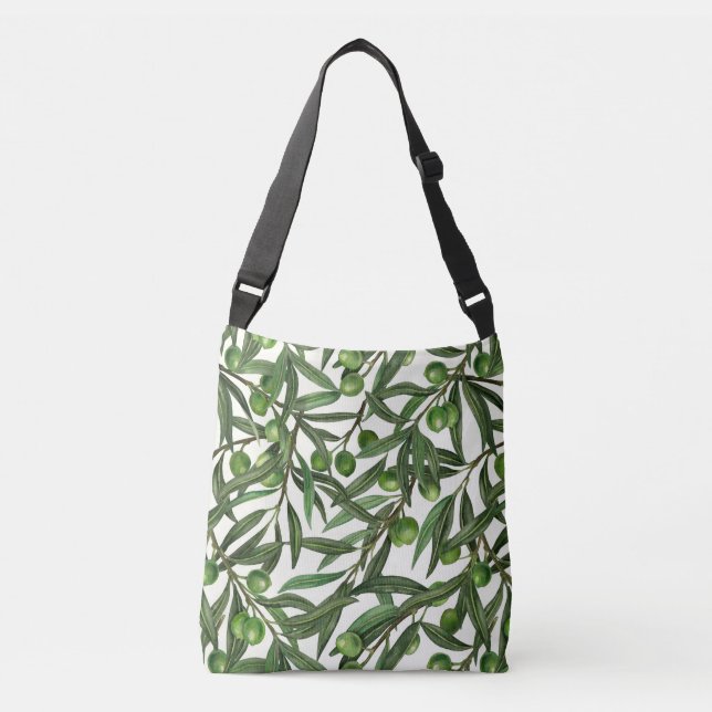 Bolso Cruzado Ramas de olivo blanquecinas (Anverso)
