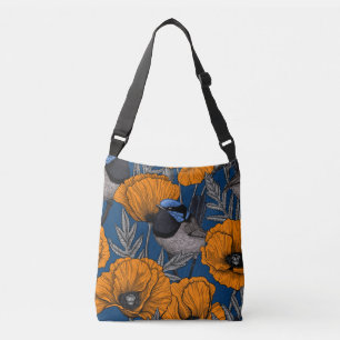 Bolso Cruzado Ramblas de hadas y flores de amapola naranja