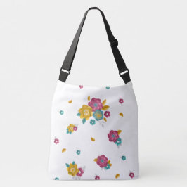 Bolso Cruzado Ramo de flores en círculo floreciendo en 3D en pap
