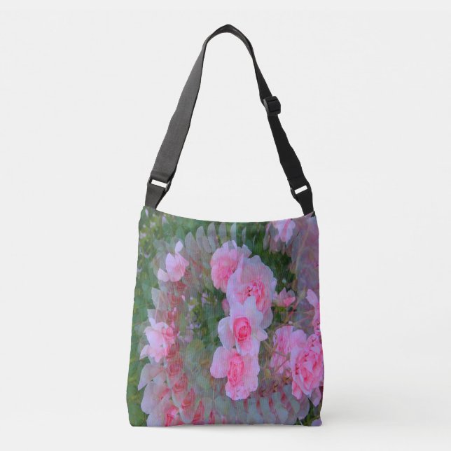 Bolso Cruzado Ramo de rosas bebes rosadas..... (Anverso)