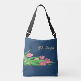 Bolso Cruzado Ramo de tulipanes acostado