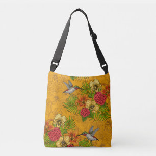 Bolso Cruzado Ramos tropicales y colibríes 2