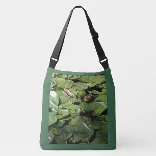 Bolso Cruzado Rana, cojines de lirio, Camelias rosado