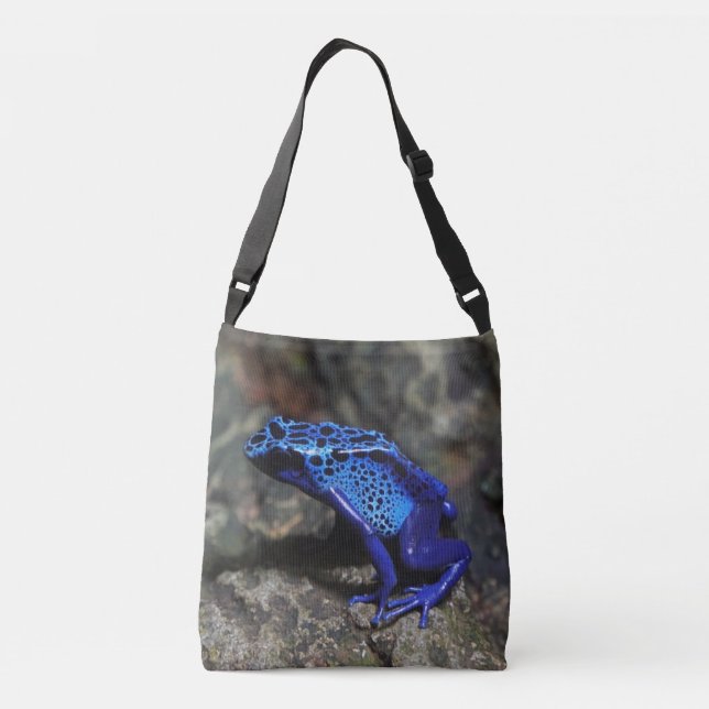 Bolso Cruzado Rana de envenenamiento azul, Rana azul brillante (Reverso)