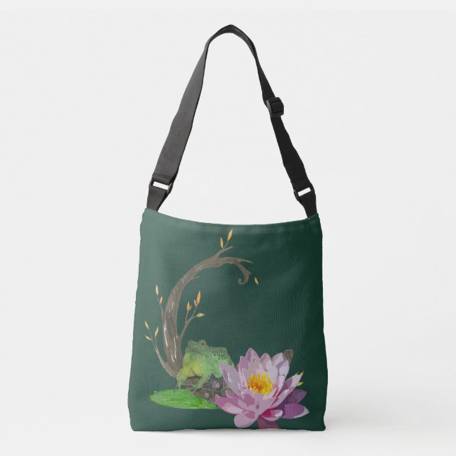 Bolso Cruzado Rana en Lily Pad (Anverso)