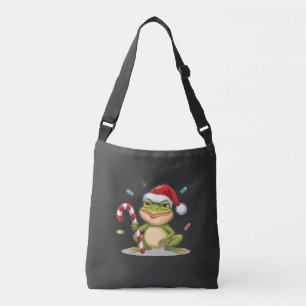 Bolso Cruzado Rana Navideña Adorable Con Caña De Caramelo - Dive