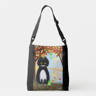 Bolso Cruzado Ranas gato negras de otoño