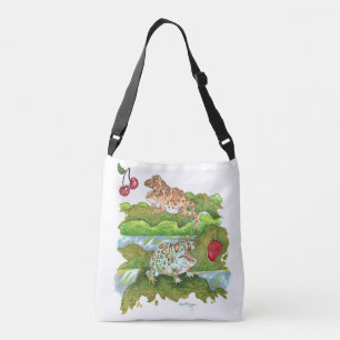 Bolso Cruzado Ranas Hornadas Ornadas Persiguiendo Fruta