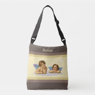 Bolso Cruzado Raphael Cherubs con estilo en tonos marfil y marró