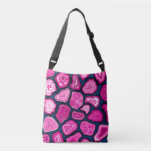 Bolso Cruzado Rasgos de agudos rosados