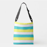 Rayas azul Aqua, amarillo limón y blanco