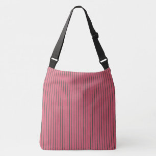 Bolso Cruzado Rayas rosas y grises