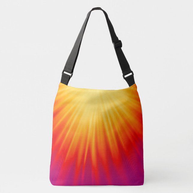 Bolso Cruzado Rayo de luz - rayos de sol Naranjas (Anverso)