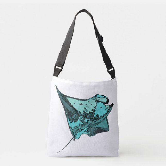 Bolso Cruzado Rayo de Manta, (birostris del Manta) (Anverso)