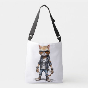 Bolso Cruzado Rebelde de ciclista de felinos en estilo Guay esti