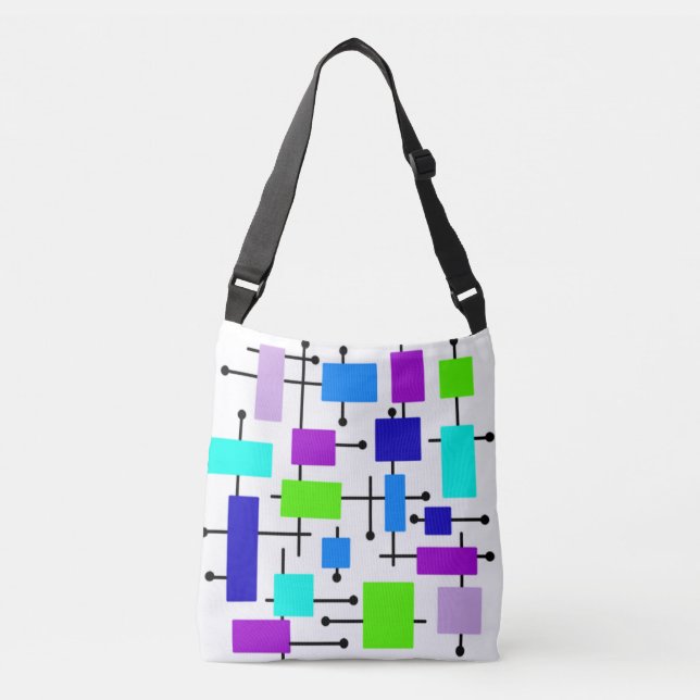 Bolso Cruzado Rectángulos atómicos de Guay (Anverso)