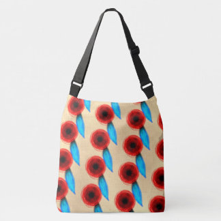 Bolso Cruzado Red poppy weareable Art Crossbody Bag