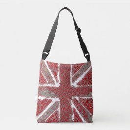 Bolso Cruzado Red Union Jack Liquid Art, Wild Animal Patterin