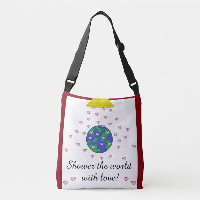 Bolso Cruzado Reducir el mundo con amor (Anverso)