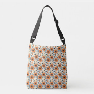 Bolso Cruzado Regalo de Cumpleaños Seamless Naranja, Blanco y