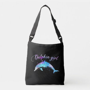 Bolso Cruzado Regalo de Dolphin Lover Chica de delfines Galaxy