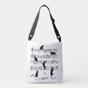 Bolso Cruzado Regalo De Gato Y Música De Amante, Música De Not