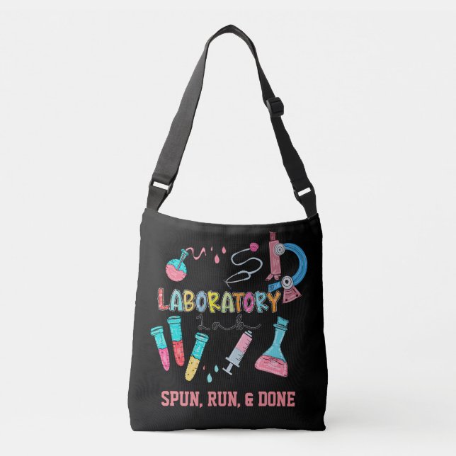 Bolso Cruzado Regalo técnico de laboratorio médico personalizado (Anverso)