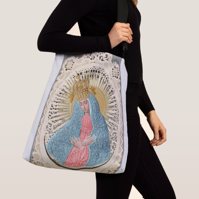Bolso Cruzado Reina Madonna del cielo en la encaje (Detalle)
